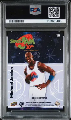 2026 UD SPACE JAM 30TH ANNIVERSARY COSMOS PURPLE #10 MICHAEL JORDAN PSA 10 - Image 2