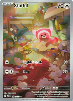 Stufful 154/132 Illustration Rare Mega Evolution Pokemon Near Mint - Image 1