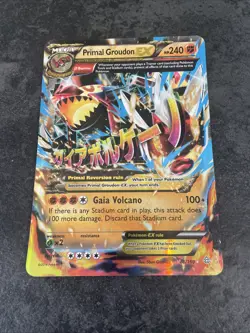 Pokemon TCG Primal Groudon-EX Holo Rare Card Primal Clash 86/160 - Jumbo Card - Image 1