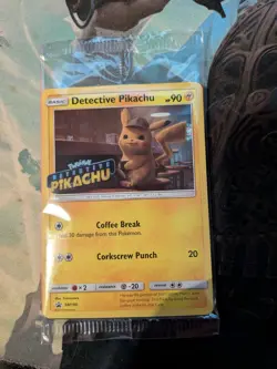Pokemon TCG Detective Pikachu SM190 Promo Card Stamped Holo Sealed - Image 1