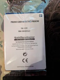 Pokemon TCG Detective Pikachu SM190 Promo Card Stamped Holo Sealed - Image 2
