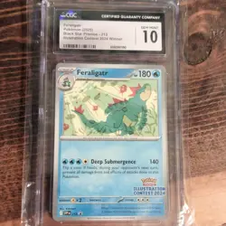 CGC 10 Feraligatr #213 SV Promo Illustration Contest 2024 2025 English Holo - Image 1
