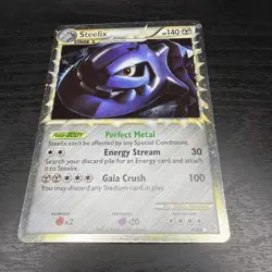Steelix Prime Unleashed Ultra Rare Holo Pokemon TCG 87/95 Card LP - Image 1