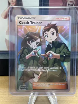Pokemon Coach Trainer 233/236 Full Art English Unified Minds Sun & Moon 2019 - Image 1