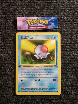 Pokemon TCG Tentacool Fossil 56/62 1st Edition NM - Image 1
