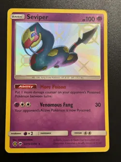 Pokemon TCG Seviper Shiny Holo Rare SV15/SV94 - NM - Hidden Fates Shiny Vault - Image 1