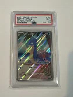 2025 Pokemon DRI Misty’s Lapras Illustration Rare Holo - PSA 9 Mint - #194 - Image 1