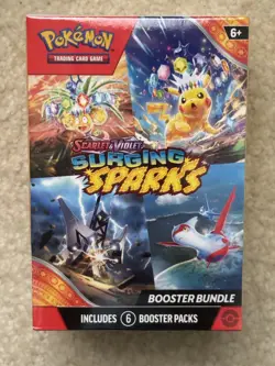 Pokemon TCG Surging Sparks Booster Bundle 6 Booster Packs, Factory Sealed - Image 1