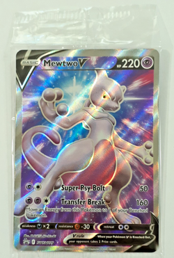 NEW, SEALED Mewtwo V SWSH229 Black Star Promo Full Art Holo Pokemon GO 2022 NM - Image 1
