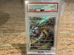 2022 Pokemon Japanese Sword & Shield VSTAR Universe Full Art Mewtwo #221 PSA 10 - Image 1