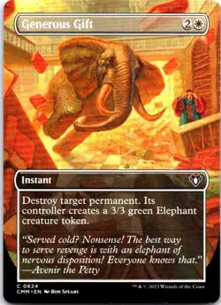Generous Gift (Borderless) 624 Common Commander Masters Magic: The Gathering NM - Image 1