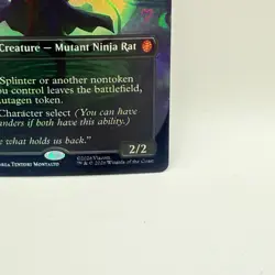 MTG Splinter the Mentor Foil Secret Lair TMNT 0003 Mythic Rare Borderless Rat - Image 3