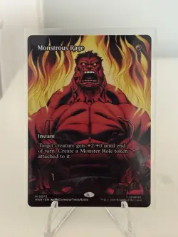 MTG Super Heroes Monstrous Rage #0072 Borderless Non Foil - Image 1