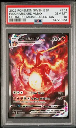 2022 POKEMON CHARIZARD VMAX SWSH #261 FULL ART PC BLACK STAR GEM MINT PSA 10 - Image 1