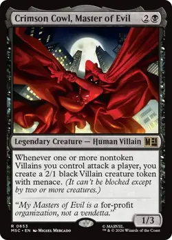 FOIL Crimson Cowl Master of Evil - Marvel Super Heroes - NM - Image 1