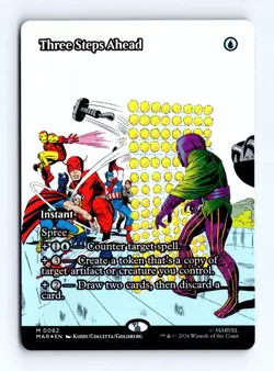 Three Steps Ahead (Borderless Foil) 62 (M) MTG Marvel Universe Eternal-Legal MAR - Image 1
