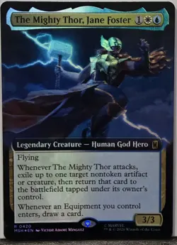 MTG The Mighty Thor, Jane Foster (Extended Art) 420 FOIL Marvel Super Heroes - Image 1