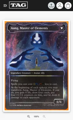 Premium Collector Lot - Avatar Aang (Raised Foil) MTG + Neon Ink Foil Lot - Image 4