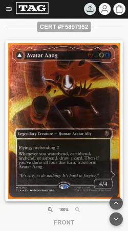 Premium Collector Lot - Avatar Aang (Raised Foil) MTG + Neon Ink Foil Lot - Image 5