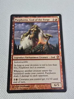 Wizards Purphoros God of the Forge Theros Red Mythic Creature Regular 135 MTG - Image 1