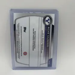2025-26 Bowman Richie Saunders Chrome Auto Purple Refractor 1st #/250 Cougars - Image 2