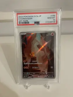Pokemon TCG Charmander Scarlet & Violet 168/165 NM Condition PSA 10 Japanese - Image 1