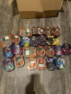Pokemon TCG - Empty Tin Lot - 23 Tins - Image 1