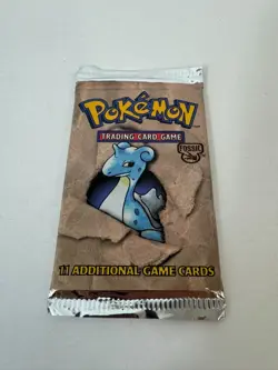 Pokemon Fossil Booster Pack Sealed 1999 WOTC Lapras Art 20.7g Vintage - Image 2