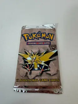 Pokemon Fossil Booster Pack Sealed 1999 WOTC Zapdos Art 20.7g Vintage - Image 3