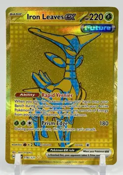Iron Leaves ex 176/131 Holo Hyper Rare Prismatic Evolutions Pokemon Near Mint - Image 1