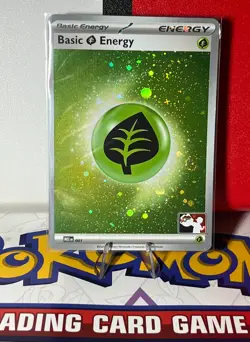🌀3x SWIRL🌀 Grass Energy MEE001 Pokemon Play! Prize Pack Series 8 COSMOS HOLO - Image 1