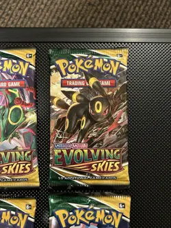 Pokemon Cards Evolving Skies Booster Pack Art Set of 4! Brand new and Sealed! - Image 3