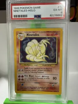 Pokemon Ninetales 80 HP Holo Rare Base Set 12/102 Holo PSA 6 - Image 1