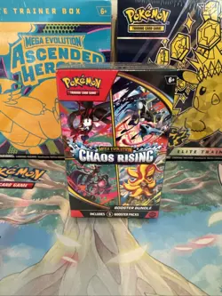 Pokemon TCG Chaos Rising Booster Bundle Mega Evolution 6 Packs Factory Sealed - Image 1