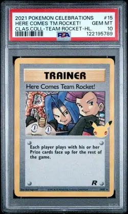2021 Pokemon Celebrations Classic Collection 15 Here Comes Team Rocket Holo - Image 1