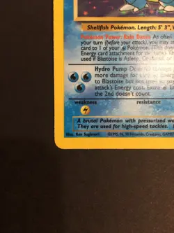 1999 Wizard Pokemon TCG Base Set Unlimited Blastoise 2/102 Holo RARE SP MINT - Image 5
