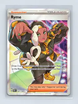 Ryme 221/197 Ultra Rare Obsidian Flames Pokemon Near Mint - Image 1