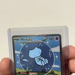 2024 Pokemon Paldean Fates EN MEW Ex #232 Special Illustration Rare NM (DMG) - Image 3
