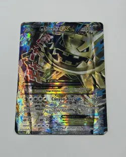M Steelix Ex 109/114 Steam Siege Ultra Rare Full Art Pokemon Card TCG Damaged - Image 1