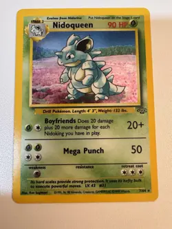Pokemon TCG Nidoqueen Jungle 7/64 Holo Unlimited Holo Rare - Image 1