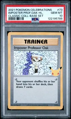 2021 Pokemon Celebrations Classic Collection 73 Imposter Professor Oak - Holo - Image 1