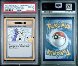 2021 Pokemon Celebrations Classic Collection 73 Imposter Professor Oak - Holo - Image 3