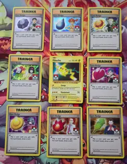 Pokemon TCG Kanto Gym Badge League Holo BSP XY202-XY210 w/ Pikachu COMPLETE SET - Image 1