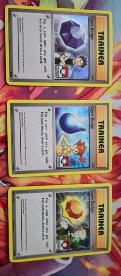 Pokemon TCG Kanto Gym Badge League Holo BSP XY202-XY210 w/ Pikachu COMPLETE SET - Image 5