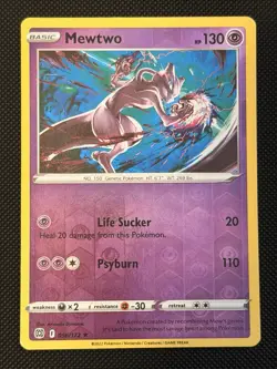 Mewtwo 056/172 Rare Reverse Holo 2022 Pokemon Brilliant Stars Card LP - Image 1
