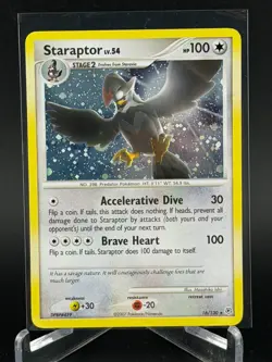 Pokemon TCG Diamond and Pearl Staraptor (16/130) Holo Rare NP MINT! - Image 2