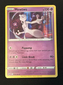 Mewtwo 059/159 Crown Zenith Rare Holo Rare Pokemon Card 2023 Mint - Image 1