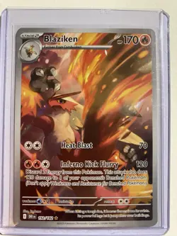 Pokemon Destined Rivals Blaziken IR Illustration Rare 192/182 - Image 1