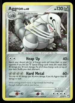 2007 Aggron 1/123 Holo Rare NM Mysterious Treasures Pokemon - Image 1