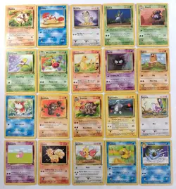Vintage Pokemon Lot Of 20 WOTC Base Set Jungle Fossil Lot Unlimited MP - Image 1